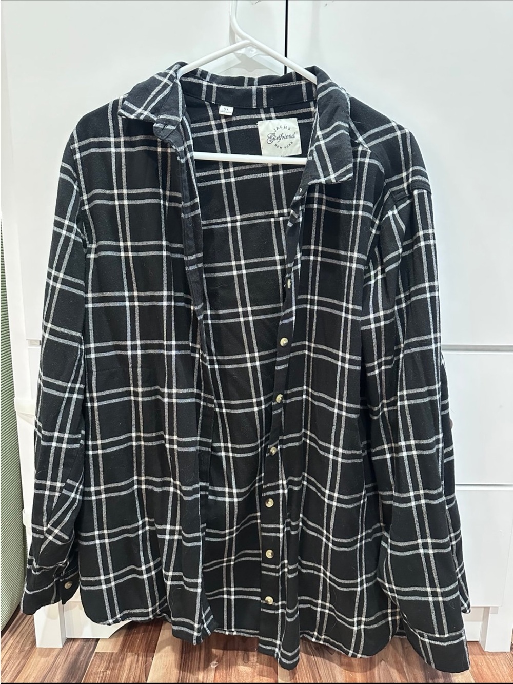 Jachs Black & White Plaid Button-Down Shirt